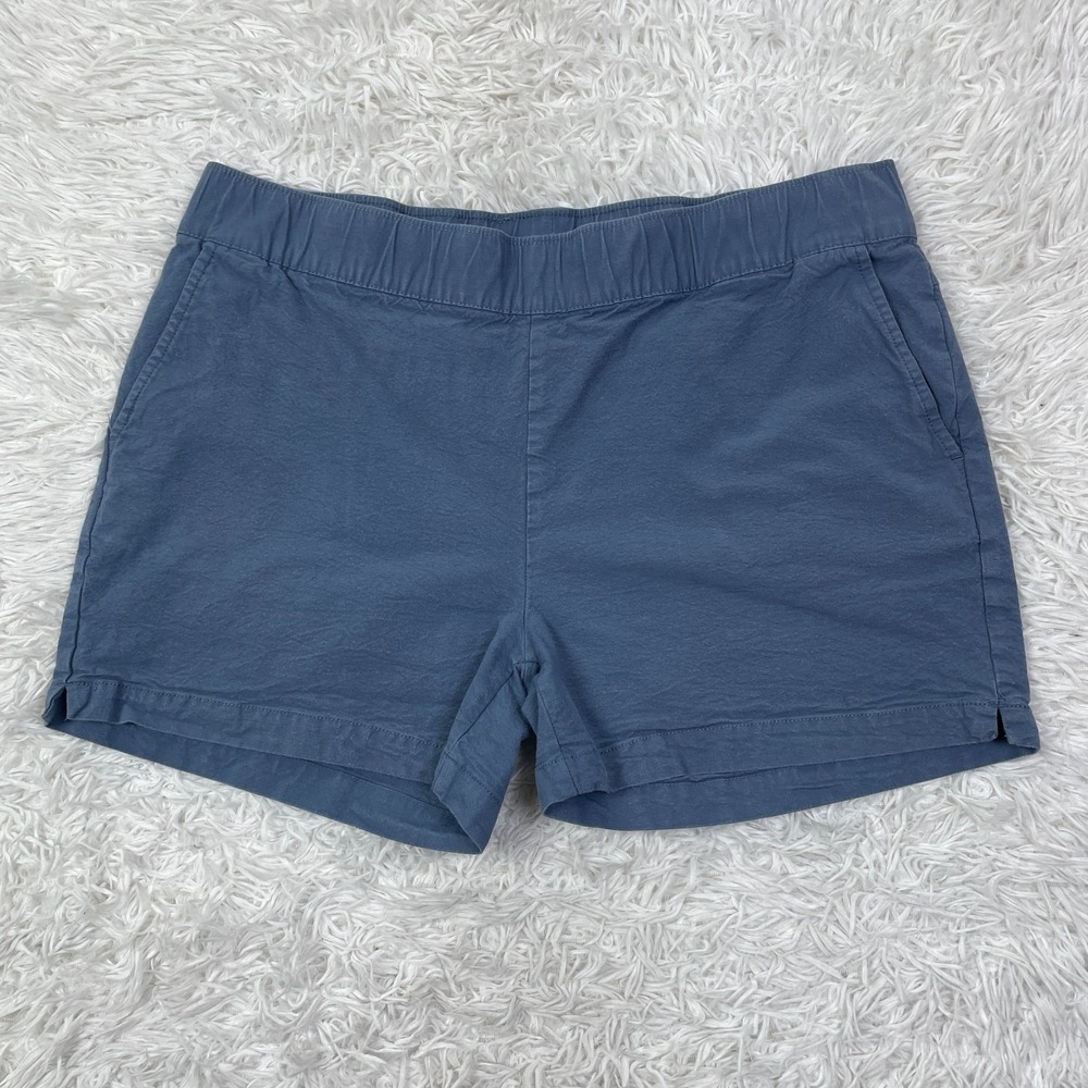 Free Fly Shorts Womens Large Sail Blue Stretch Canvas Comfort Pockets 3.5" L
